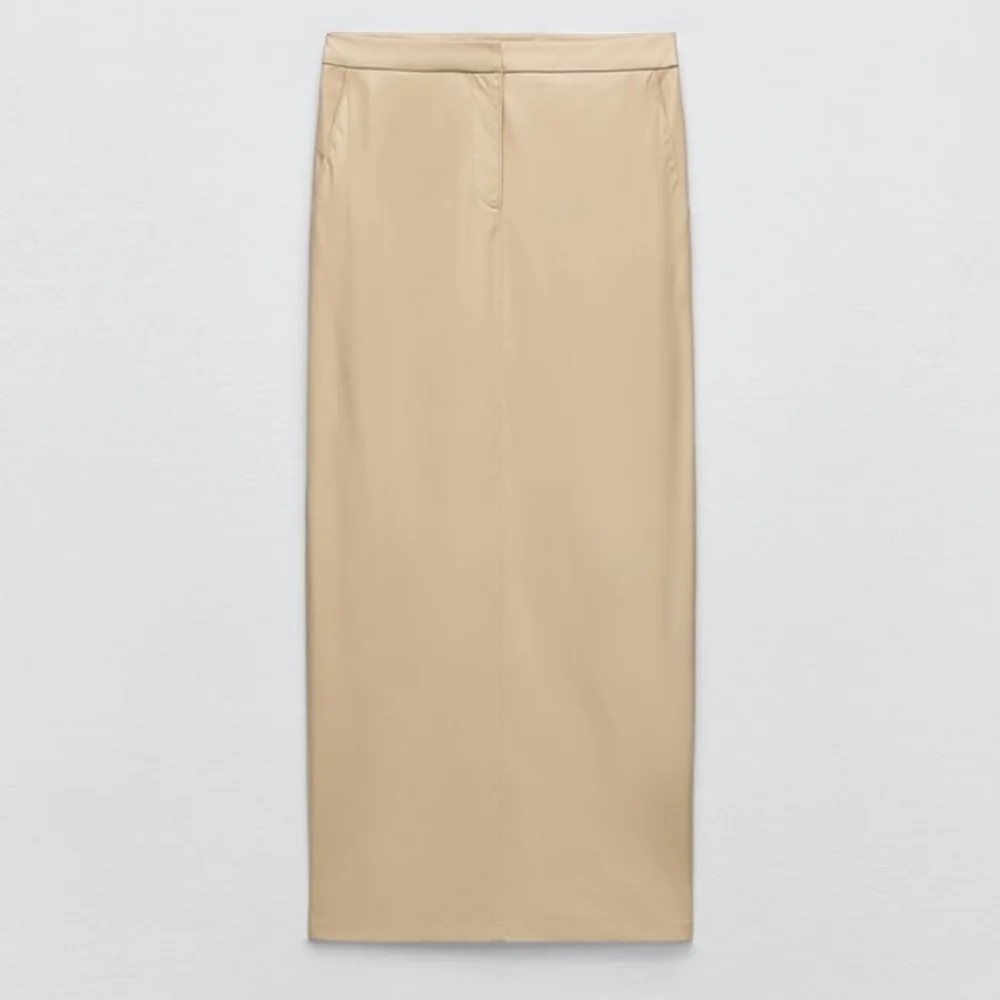 ZARA Faux leather midi skirt - Picture 4 of 9